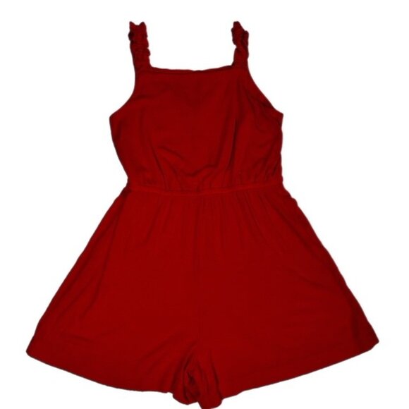 Copper Key Ribbed Jumpsuit Romper Red Girl's Size M - Picture 1 of 6